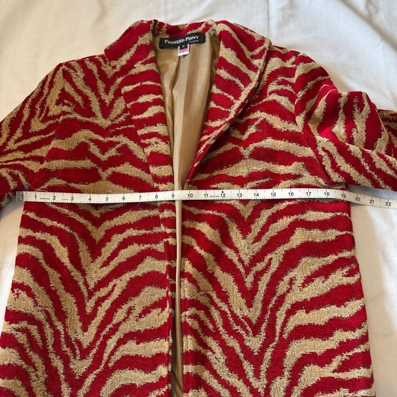 Vintage Y2K Painted Pony Small Red Zebra Blazer Jacket ~ Business Casual Classic - Picture 4 of 7